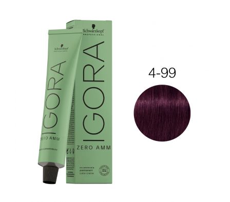 IGORA ZERO AMM NRO CASTAÑO MEDIO VIOLETA INTENSO 4-99 - 60ML