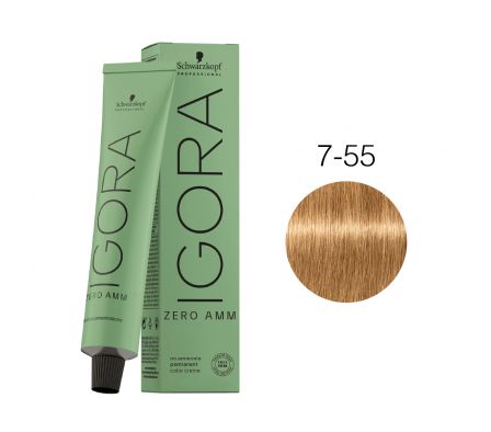 IGORA ZERO AMM NRO RUBIO MEDIO DORADO INTENSO - 7-55