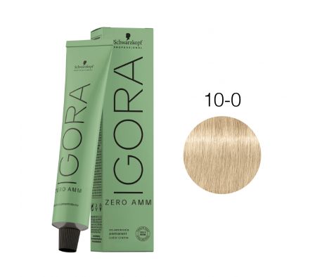 IGORA ZERO AMM NRO 10-0 RUBIO PLATINO NATURAL - 60 ML