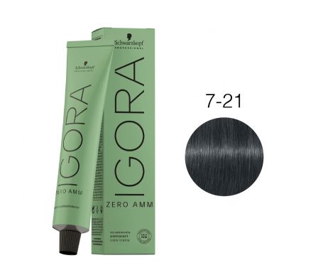 IGORA  ZERO AMM NRO 7-21 RUBIO MEDIO VIOLETA CENIZA - 60ML 