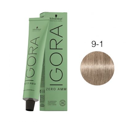 IGORA ZERO AMM NRO 9-1 RUBIO MUY CLARO CENIZA