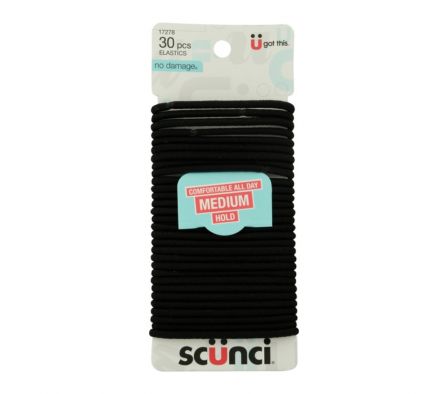 SCUNCI JUEGO DE 30 GOMAS PARA EL CABELLO