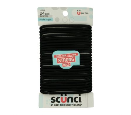 SCUNCI JUEGO DE 24 GOMAS PARA EL CABELLO