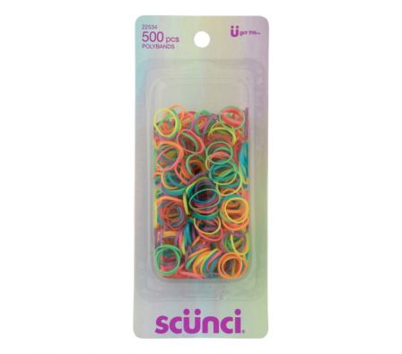 SCUNCI JUEGO DE 500 GOMAS PARA EL CABELLO