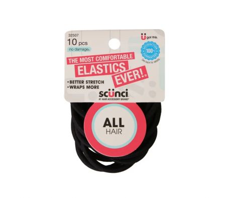 SCUNCI JUEGO DE 10 GOMAS PARA EL CABELLO