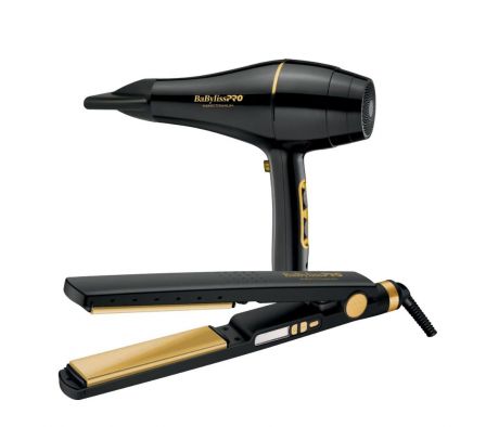 BABYLISSPRO PACK NANO GOLD PLANCHITA 4091+SECADOR 6176