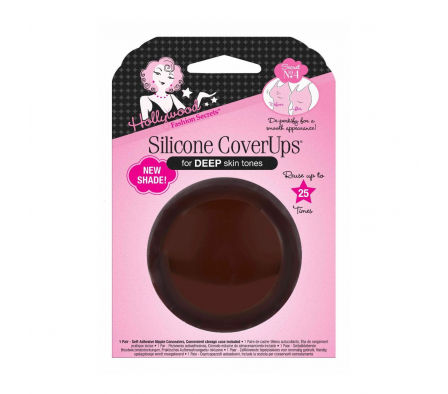 HOLLYWOOD FASHION SECRETS CUBRE PEZON SILICONA OSCURO TALLE 1