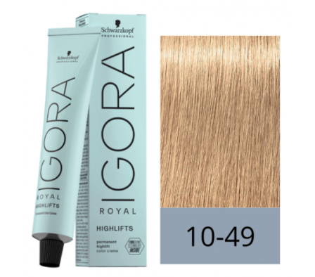 IGORA HIGHLIFTS 10-49 RUBIO PLATINO BEIGE VIOLETA 60ML              
