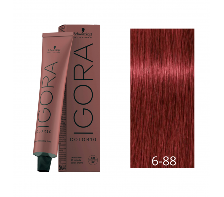 IGORA COLOR 10 RUBIO OSCURO ROJO INTENSO N° 6-88 