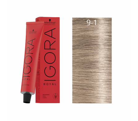 IGORA ROYAL RUBIO MUY CLARO CENIZA N° 9-1