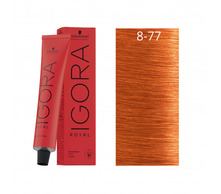 IGORA ROYAL RUBIO CLARO COBRE INTENSO N° 8-77 