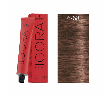 IGORA ROYAL RUBIO OSCURO MARRON ROJO N° 6-68 