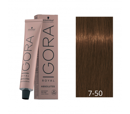 IGORA ABSOLUTE RUBIO MEDIO/DORADO NATURAL N° 7-50 