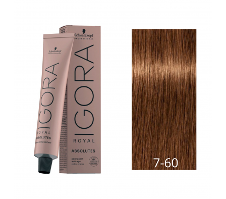 IGORA ABSOLUTE RUBIO MEDIO/MARRON NATURAL N° 7-60 