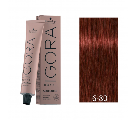 IGORA ABSOLUTE RUBIO OSCURO/ROJO NATURAL N° 6-80 