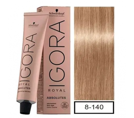 IGORA ABSOLTE 8-140 RUBIO CLARP CENIZA BEIGE NATURAL 60ML             