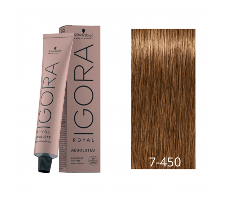 IGORA ABSOLUTE RUBIO MEDIO BEIGE/DORADO NATURAL N° 7-450 