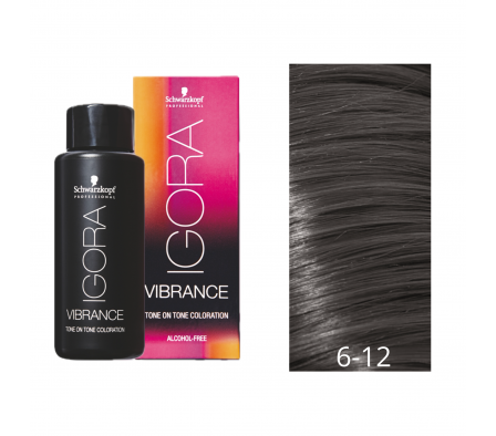 IGORA VIBRANCE GEL RUBIO OSCURO CENIZA HUMO N° 6-12 