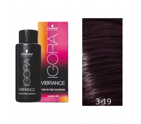 IGORA VIBRANCE GEL CASTAÑO OSCURO CENIZA VIOLETA N° 3-19 