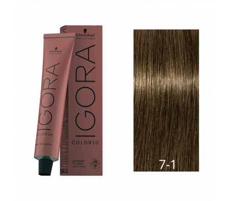 IGORA COLOR 10 RUBIO MEDIO CENIZA N° 7-1 