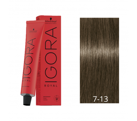 IGORA ROYAL COOLS RUBIO MEDIO CENIZA MATE N° 7-13 
