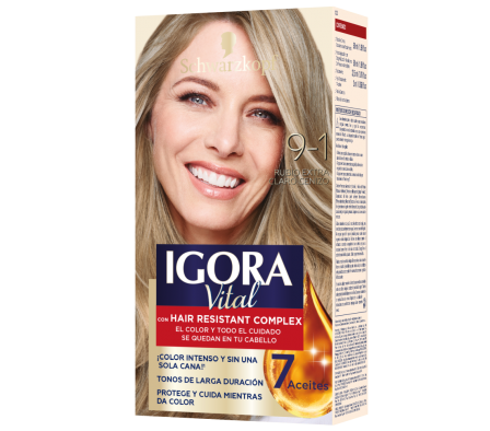IGORA VITAL 9-1 RUBIO EXTRA CLARO CENIZA                