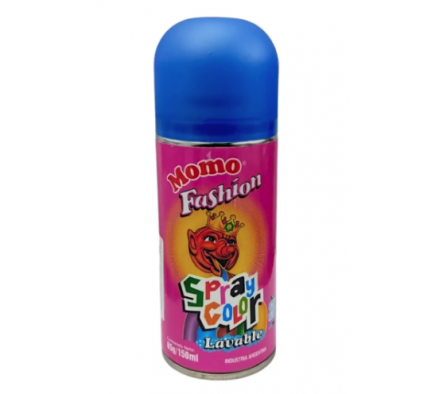 SPRAY DE COLOR MOMO PARA PELO COLOR AZUL 85 Gr