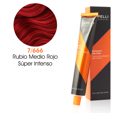 CAPELLI TINTE NRO 7-666  RUBIO MEDIO ROJO 70GR