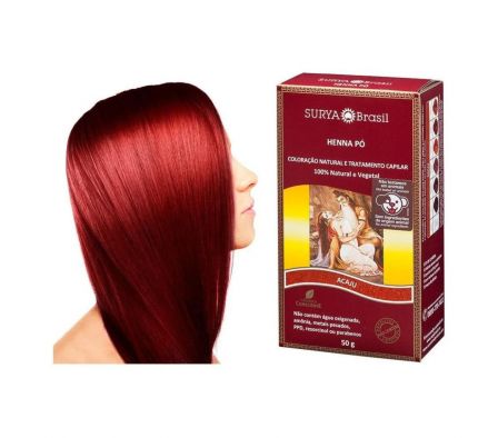 SURYA HENNA POLVO ACAJU/CAOBA  50GR