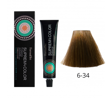 SUPREMA COLOR RUBIO OSCURO DORADO COBRE  N° 6-34  