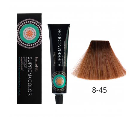 SUPREMA COLOR RUBIO CLARO COBRE CAOBA N° 8-45 