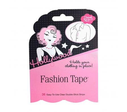 HOLLYWOOD FASHION SECRETS CINTA ADHESIVA P/ ROPA EN BLISTER 18T. TRANSP.