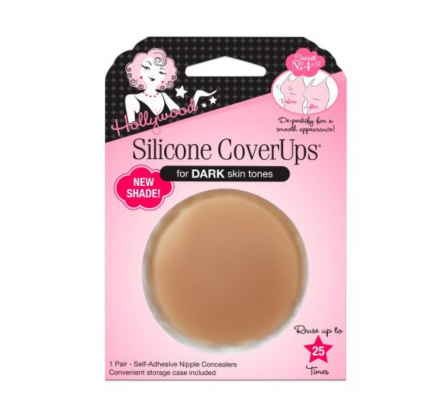 HOLLYWOOD FASHION SECRETS CUBRE PEZON SILICONA- OSCURO